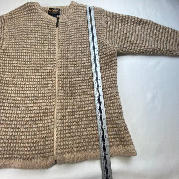 Woolrich Vintage Cardigan Sweater 100% Wool Thick Knit Zip-Up Women's Medium EUC - Picture 8 of 12